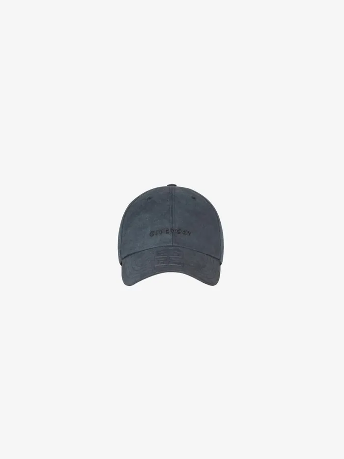 4g Embroidered Cap In Canvas Black Men Givenchy Beanies and Caps