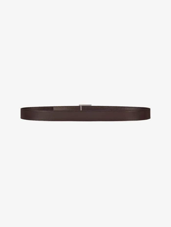 4g Reversible Belt In 4g Classic Leather Dark Brown Men Givenchy Belts