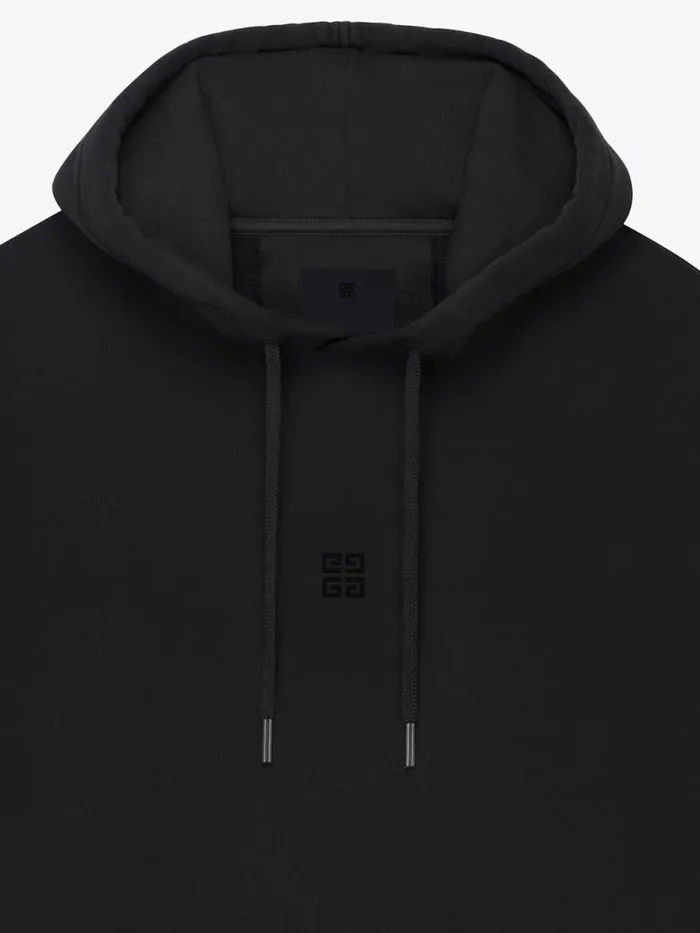 4g Slim Fit Hoodie In Fleece Black Men Givenchy Sweatshirts and Hoodies