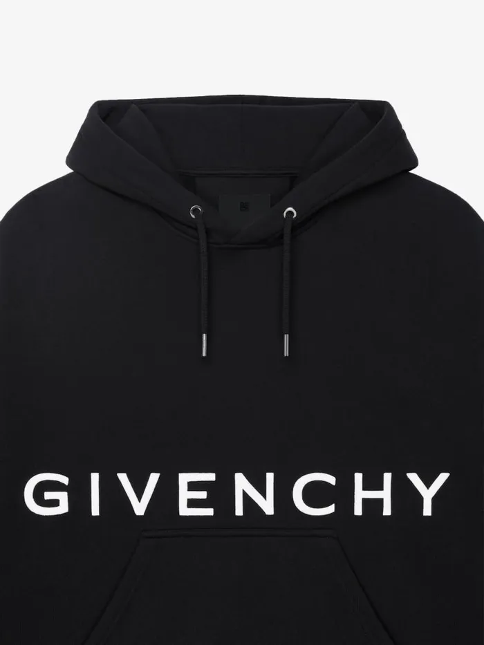4g Slim Fit Hoodie In Fleece Black Men Givenchy Sweatshirts and Hoodies