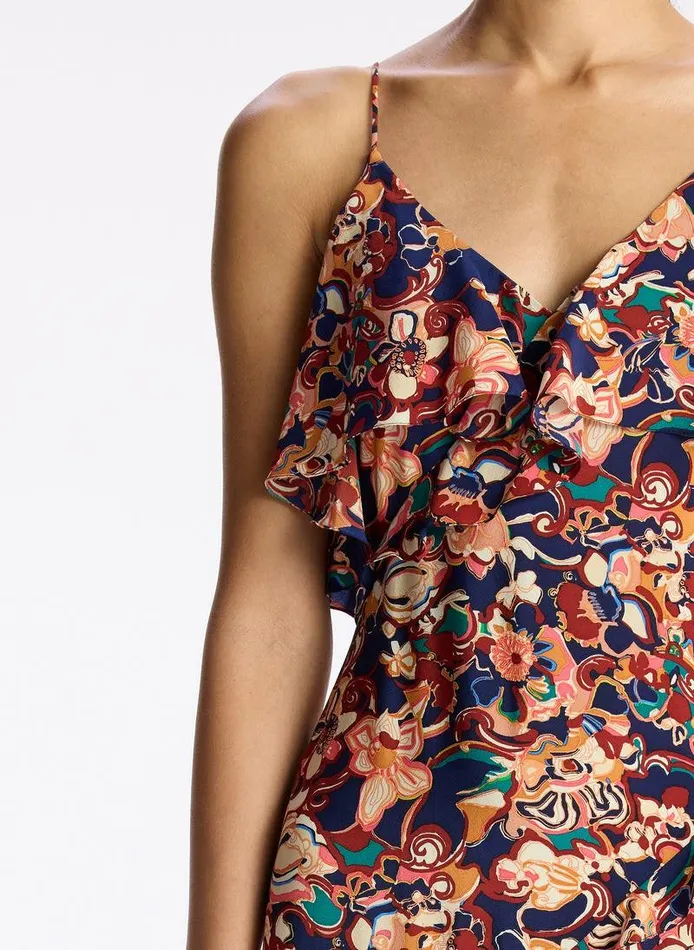 Accessories Women ALC Penelope Silk Midi Dress Port Wine Multi Accessories Women ALC Penelope Silk Midi Dress Port Wine Multi
