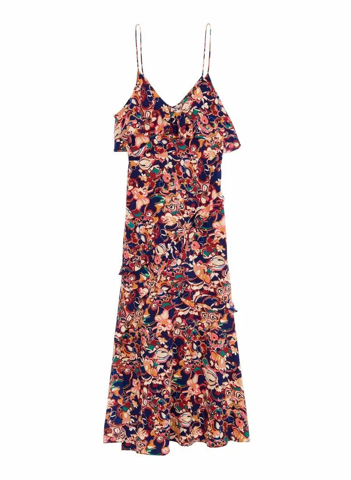 Accessories Women ALC Penelope Silk Midi Dress Port Wine Multi Accessories Women ALC Penelope Silk Midi Dress Port Wine Multi