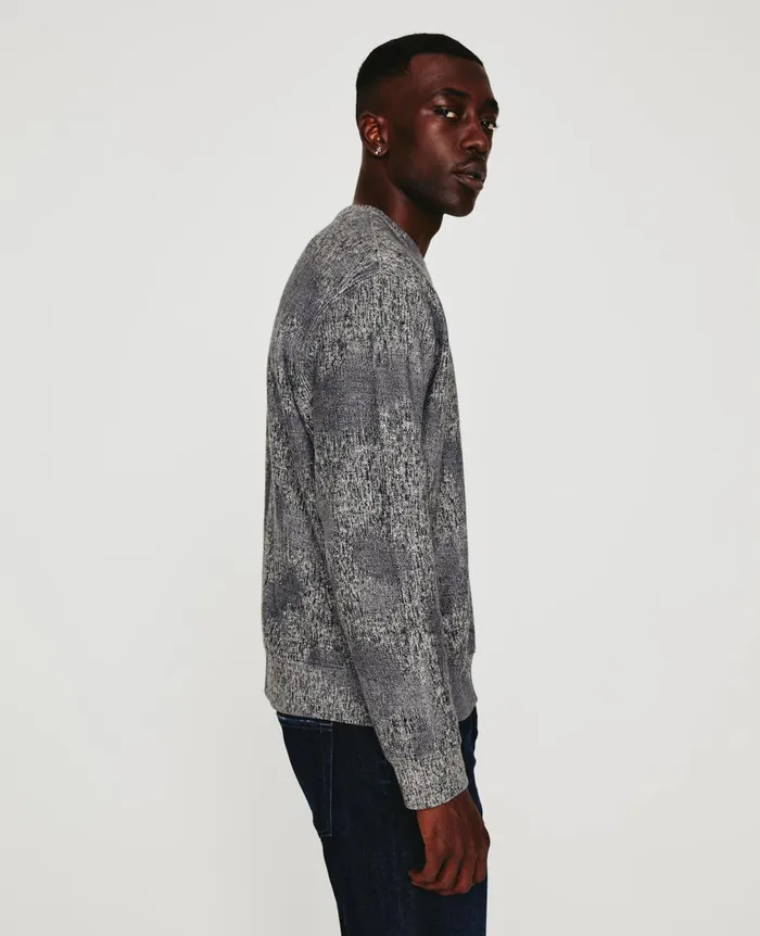 AG Jeans Arc Crew Ikat Heather Grey Multi Men Sweatshirts AG Jeans Arc Crew Ikat Heather Grey Multi Men Sweatshirts
