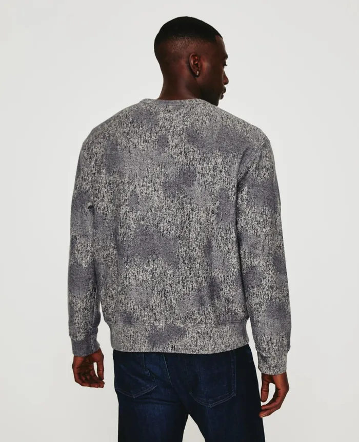 AG Jeans Arc Crew Ikat Heather Grey Multi Men Sweatshirts AG Jeans Arc Crew Ikat Heather Grey Multi Men Sweatshirts