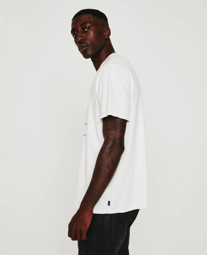 AG Jeans Bryce Crew Element White Cream Men Tees AG Jeans Bryce Crew Element White Cream Men Tees