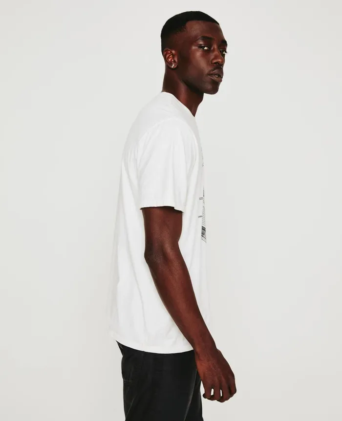 AG Jeans Bryce Crew Element White Cream Men Tees AG Jeans Bryce Crew Element White Cream Men Tees