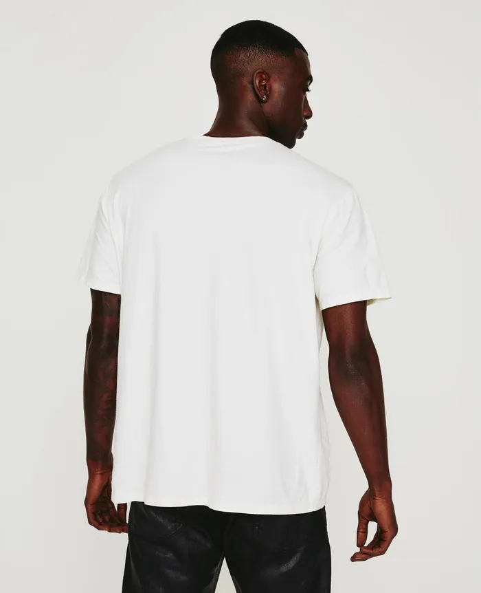 AG Jeans Bryce Crew Element White Cream Men Tees AG Jeans Bryce Crew Element White Cream Men Tees