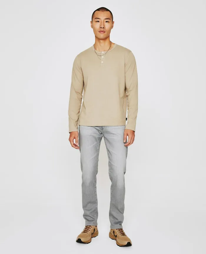 AG Jeans Bryce Long Sleeve Henley Dry Dust Men Tees AG Jeans Bryce Long Sleeve Henley Dry Dust Men Tees