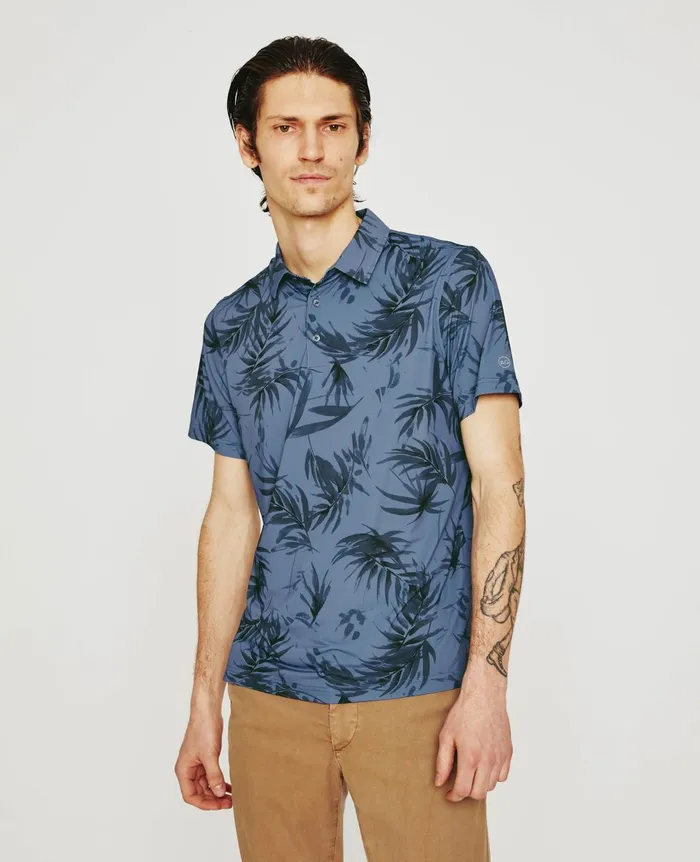 AG Jeans Bryce Polo Breeze Indigo Multi Men Polos