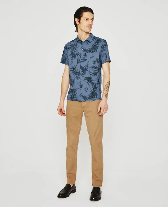 AG Jeans Bryce Polo Breeze Indigo Multi Men Polos AG Jeans Bryce Polo Breeze Indigo Multi Men Polos