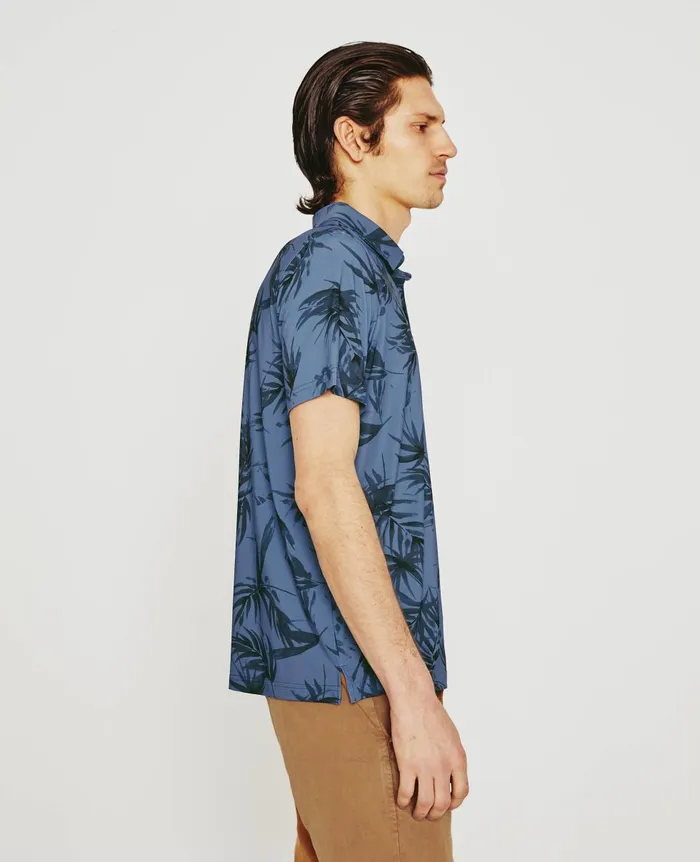 AG Jeans Bryce Polo Breeze Indigo Multi Men Polos AG Jeans Bryce Polo Breeze Indigo Multi Men Polos
