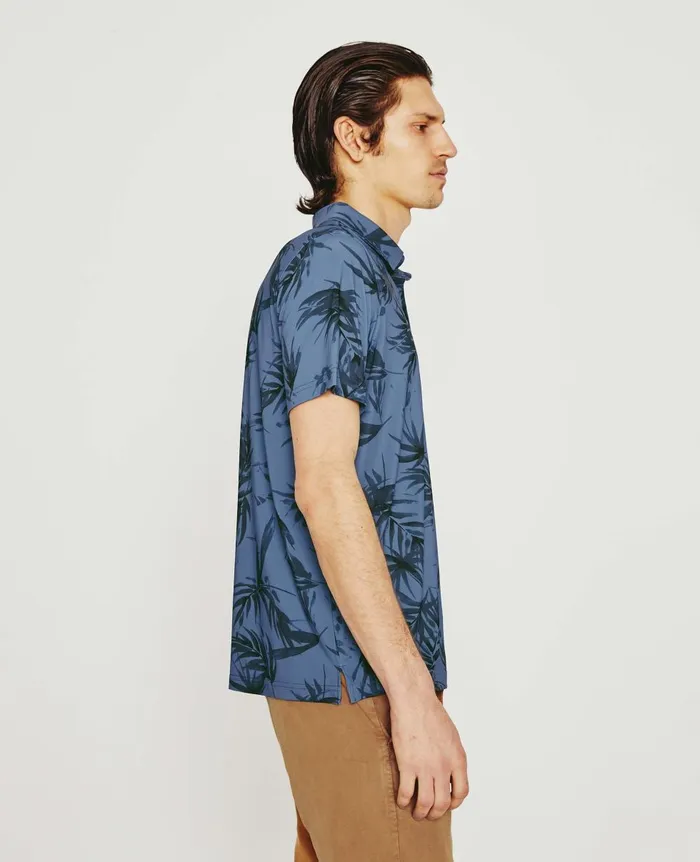 AG Jeans Bryce Polo Breeze Indigo Multi Men Polos AG Jeans Bryce Polo Breeze Indigo Multi Men Polos
