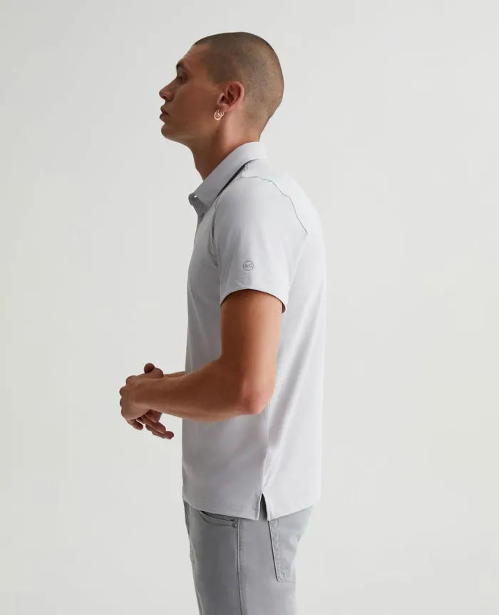 AG Jeans Bryce Polo Fade To Graye Men Polos AG Jeans Bryce Polo Fade To Graye Men Polos