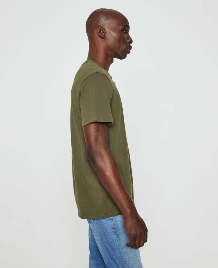 AG Jeans Bryce Short Sleeve Henley Shady Moss Men Tees AG Jeans Bryce Short Sleeve Henley Shady Moss Men Tees