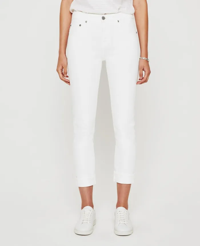 AG Jeans ExBoyfriend Slim 1yr Tonal White Women Denim AG Jeans ExBoyfriend Slim 1yr Tonal White Women Denim