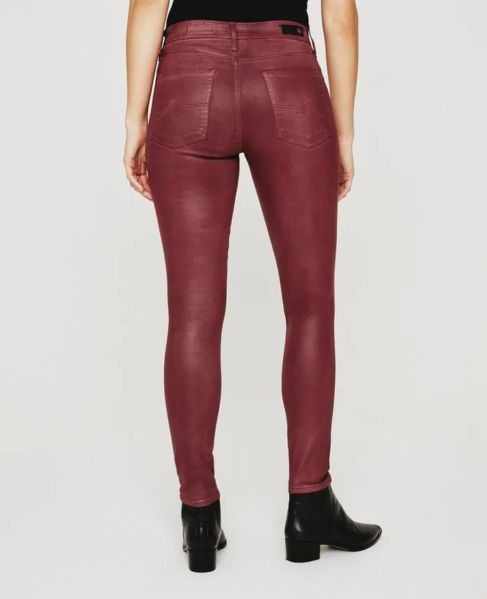 AG Jeans Farrah Skinny Ankle Leatherette Lt Dark Sangria Women Pants AG Jeans Farrah Skinny Ankle Leatherette Lt Dark Sangria Women Pants