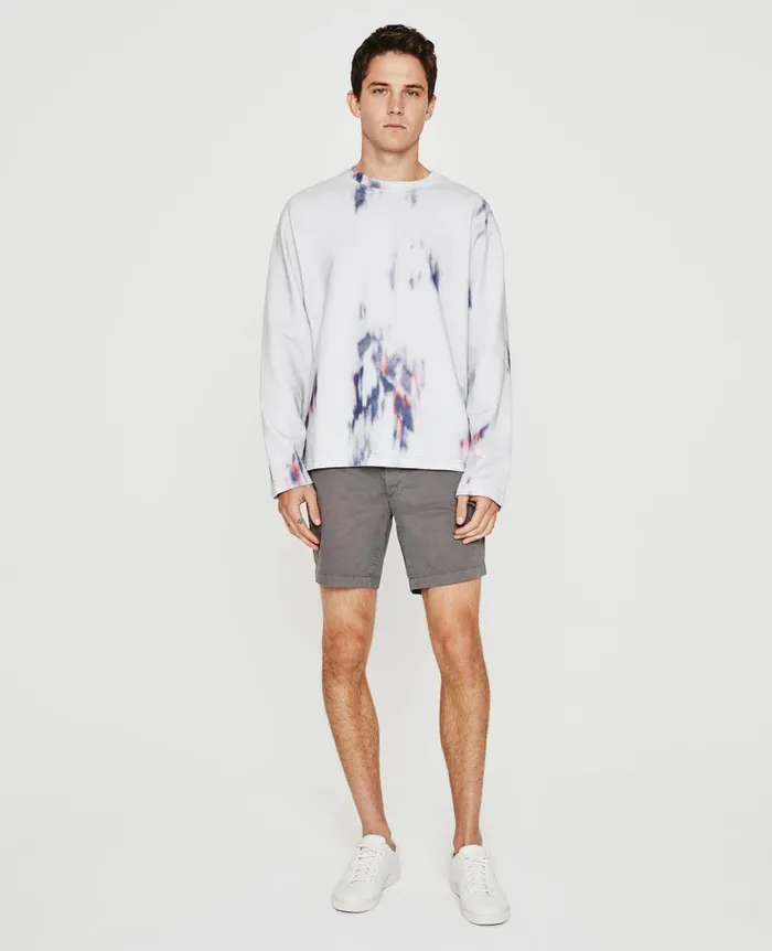 AG Jeans Liam Crew Ikat Brush Blue Multi Men Tees AG Jeans Liam Crew Ikat Brush Blue Multi Men Tees