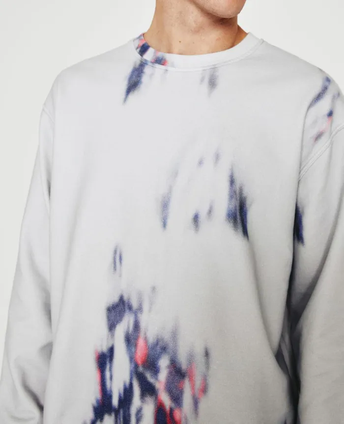 AG Jeans Liam Crew Ikat Brush Blue Multi Men Tees AG Jeans Liam Crew Ikat Brush Blue Multi Men Tees