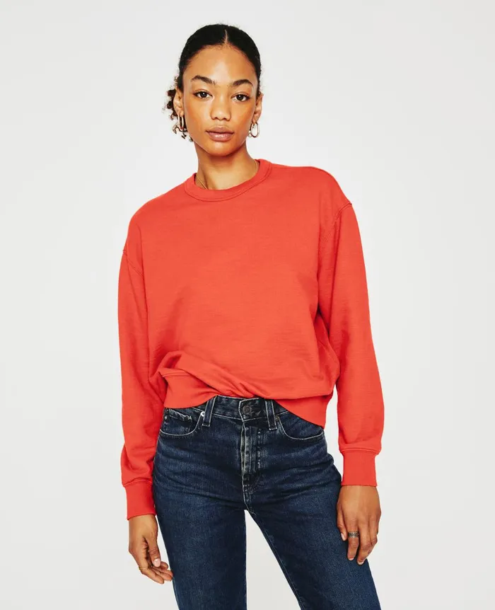 AG Jeans Nova Crew Terra Cotta Women Sweatshirts