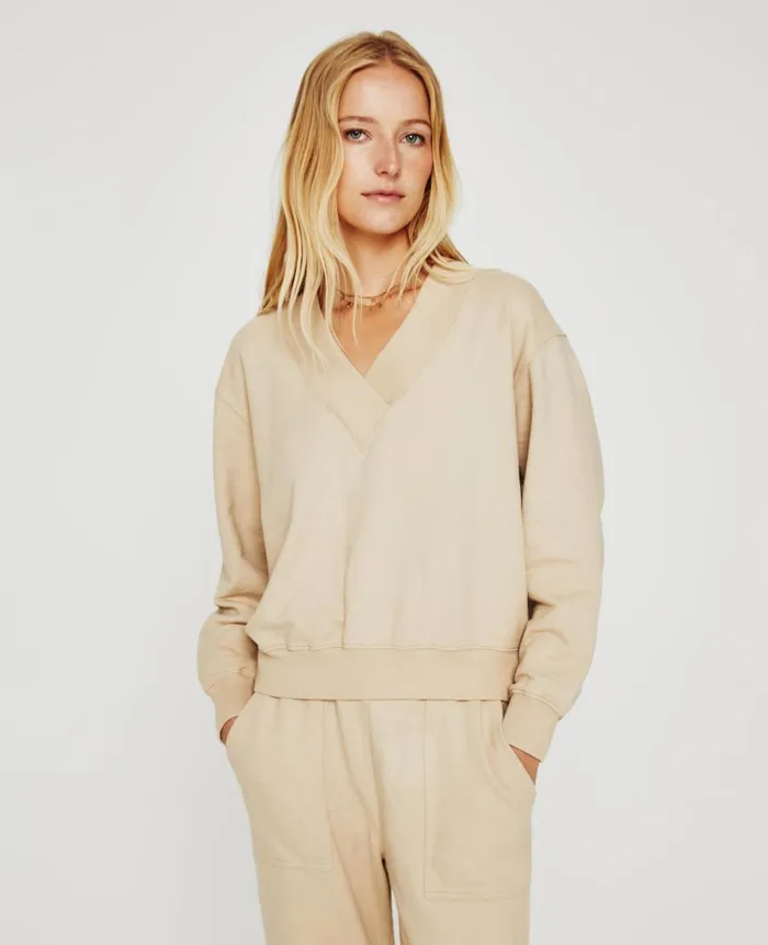 AG Jeans Nova Vee Yuma Sand Women Sweatshirts