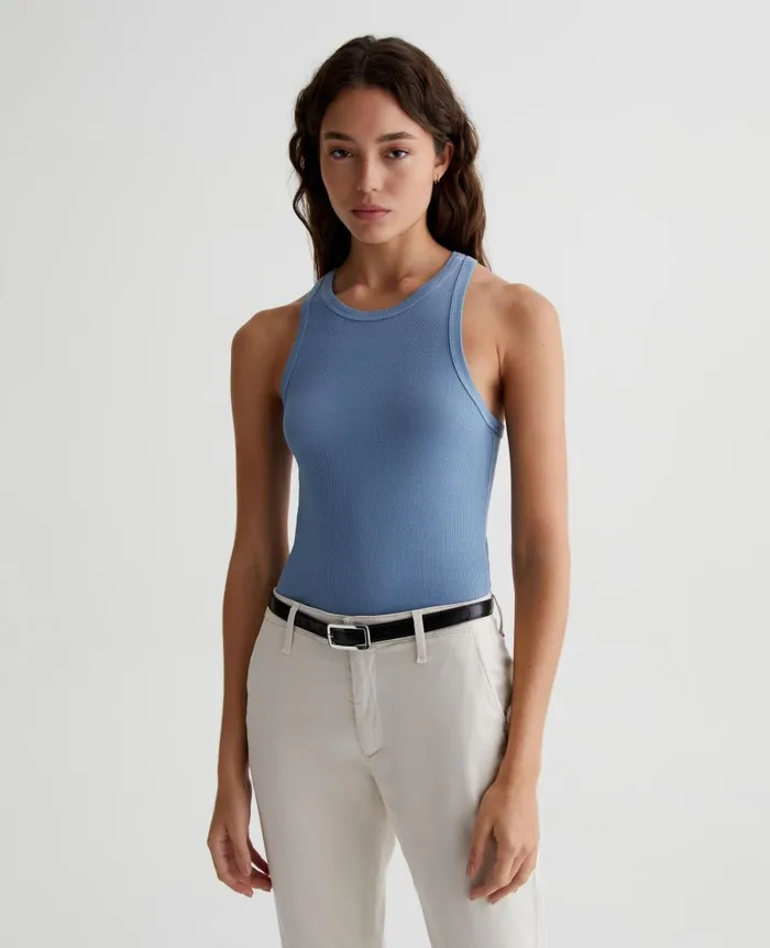 AG Jeans Orso Tank Clear Skies Women Tees and Tanks