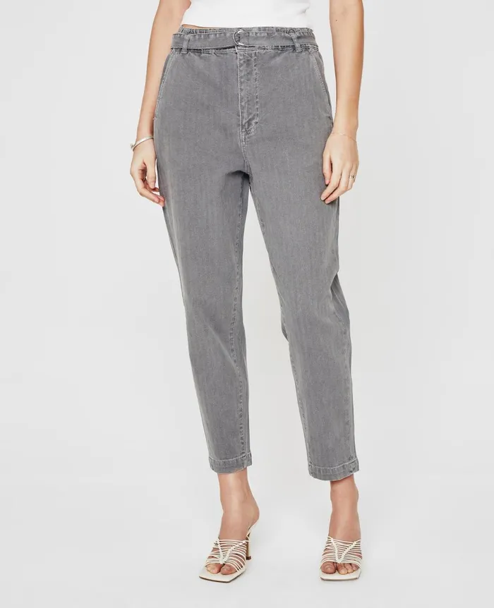 AG Jeans Renn Paperbag Trouser Sulfur Smooth Slate Women Pants AG Jeans Renn Paperbag Trouser Sulfur Smooth Slate Women Pants