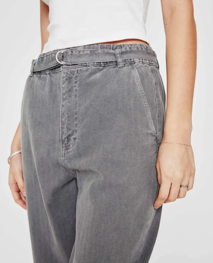 AG Jeans Renn Paperbag Trouser Sulfur Smooth Slate Women Pants AG Jeans Renn Paperbag Trouser Sulfur Smooth Slate Women Pants
