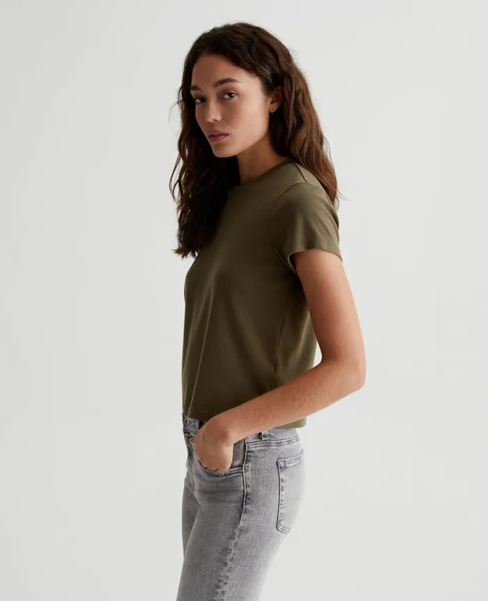 AG Jeans Sadie Crew Shady Moss Women Tees and Tanks AG Jeans Sadie Crew Shady Moss Women Tees and Tanks