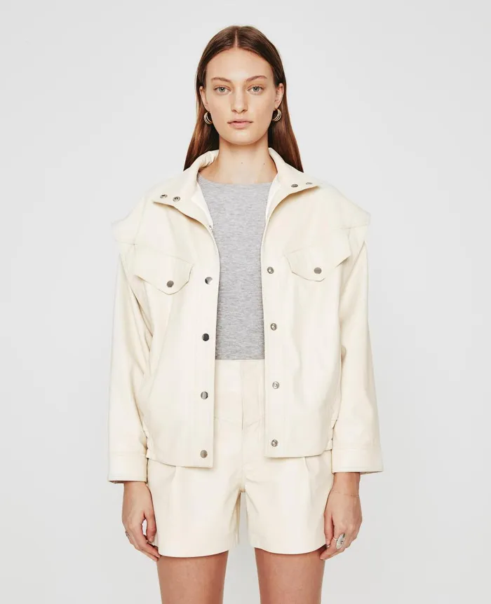 AG Jeans Santana Jacket Ivory Dust Women Jackets