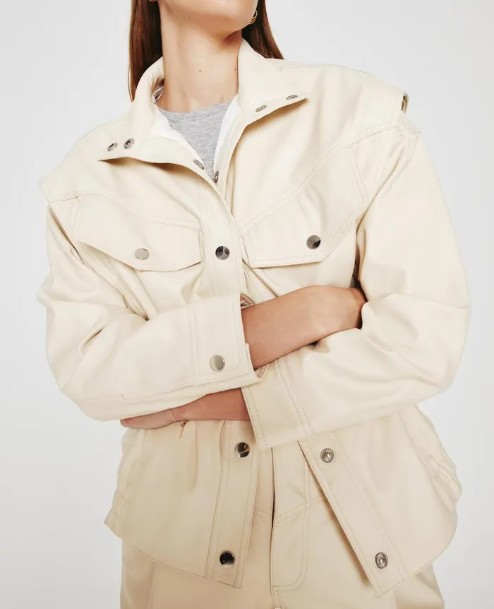 AG Jeans Santana Jacket Ivory Dust Women Jackets AG Jeans Santana Jacket Ivory Dust Women Jackets