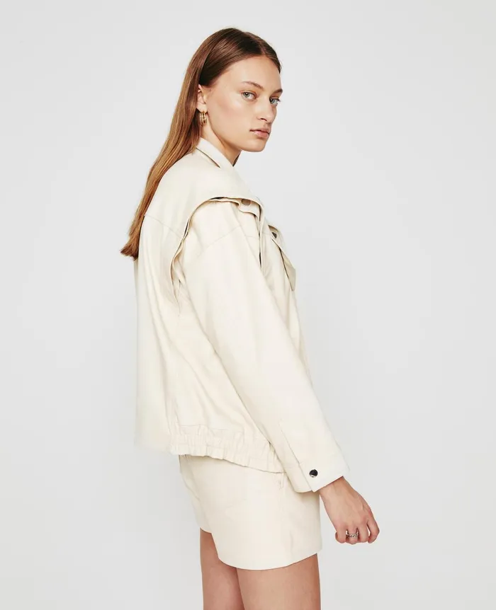 AG Jeans Santana Jacket Ivory Dust Women Jackets AG Jeans Santana Jacket Ivory Dust Women Jackets