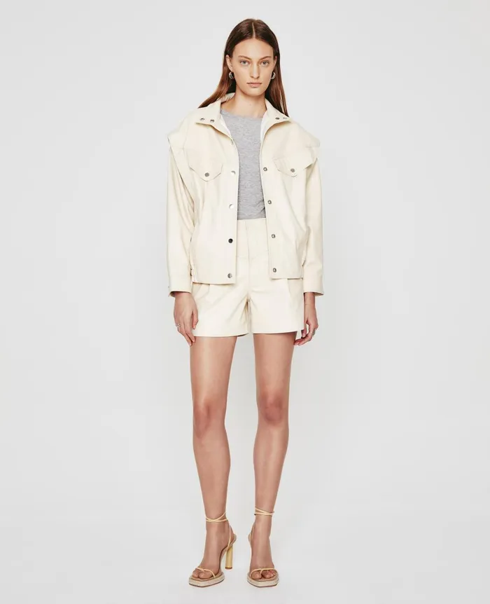 AG Jeans Santana Jacket Ivory Dust Women Jackets AG Jeans Santana Jacket Ivory Dust Women Jackets