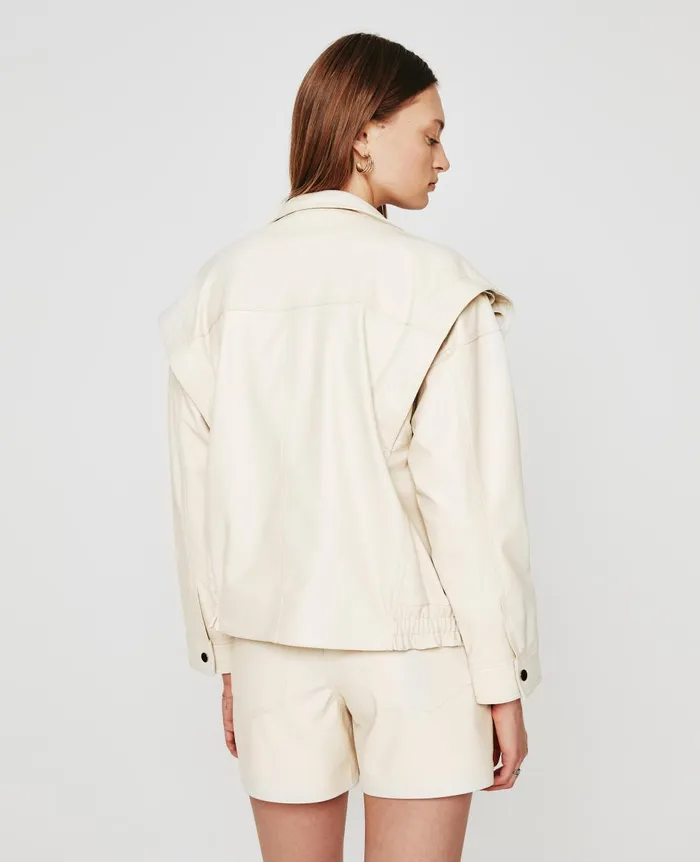 AG Jeans Santana Jacket Ivory Dust Women Jackets AG Jeans Santana Jacket Ivory Dust Women Jackets
