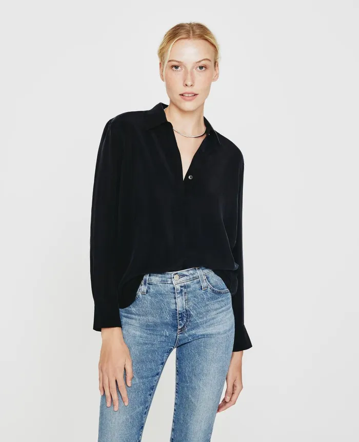 AG Jeans Shiela True Black Women Tops and Shirts AG Jeans Shiela True Black Women Tops and Shirts