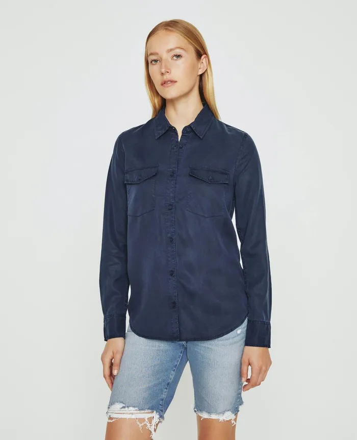 AG Jeans Shiela Utility Deep Navy Women Tops and Shirts