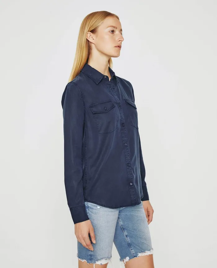 AG Jeans Shiela Utility Deep Navy Women Tops and Shirts AG Jeans Shiela Utility Deep Navy Women Tops and Shirts