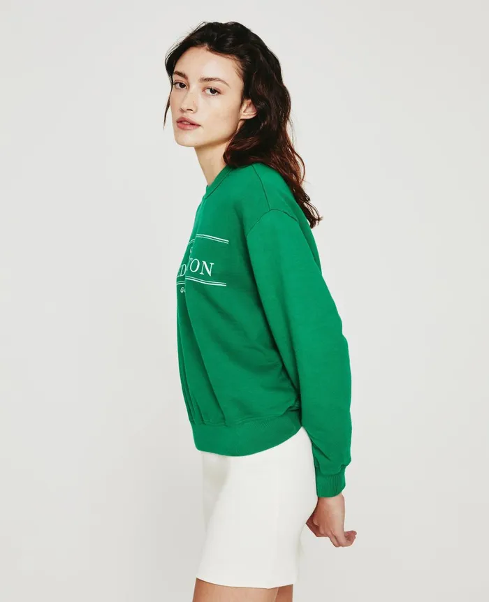 AG Jeans Weddington Crew Sweatshirt Save Weddington Turf Green Women Sweatshirts AG Jeans Weddington Crew Sweatshirt Save Weddington Turf Green Women Sweatshirts