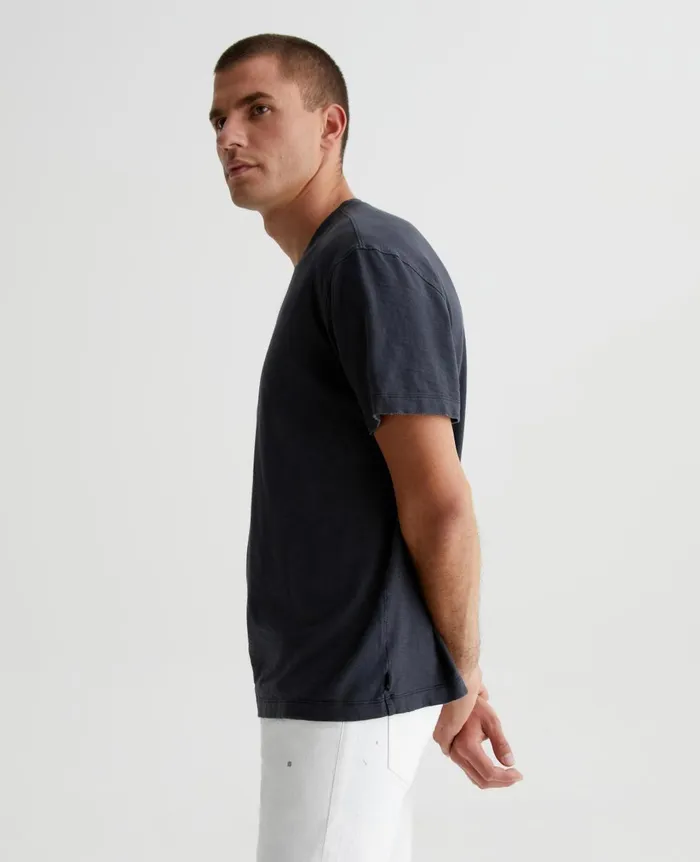 AG Jeans Wesley Crew 5 Years True Black Men Tees AG Jeans Wesley Crew 5 Years True Black Men Tees