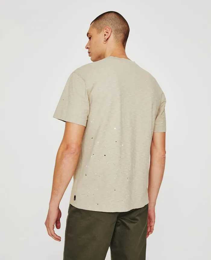 AG Jeans Wesley Crew Stone Dot Natural Multi Men Tees AG Jeans Wesley Crew Stone Dot Natural Multi Men Tees