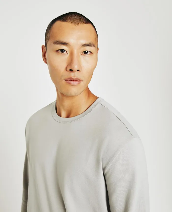 AG Jeans Wesley Pullover Silver Grey Men Tees AG Jeans Wesley Pullover Silver Grey Men Tees