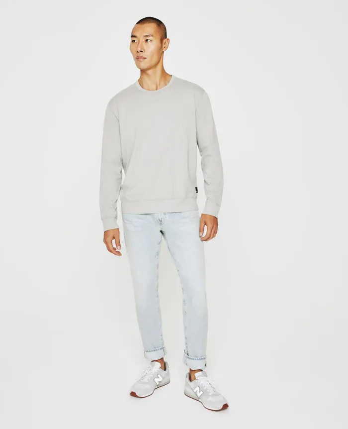 AG Jeans Wesley Pullover Silver Grey Men Tees AG Jeans Wesley Pullover Silver Grey Men Tees