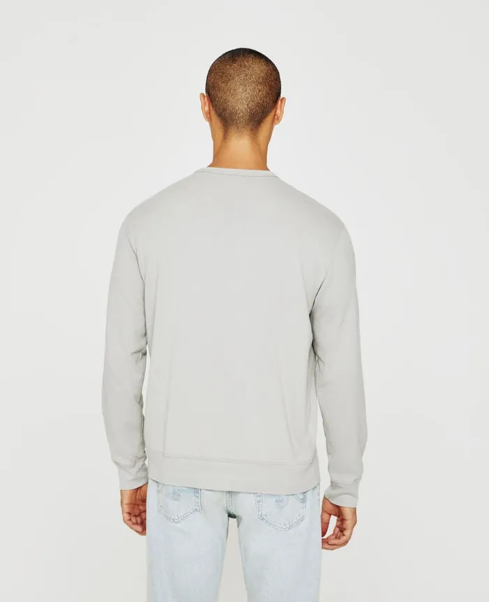 AG Jeans Wesley Pullover Silver Grey Men Tees AG Jeans Wesley Pullover Silver Grey Men Tees