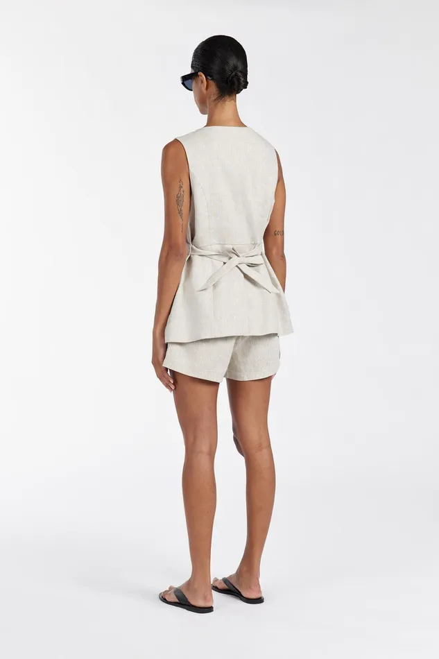 ALESSIA NATURAL LINEN VEST Women DISSH Vests