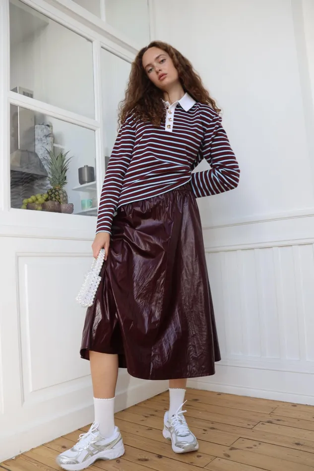 Alex Skirt 8211 Burgundy Women Cras Skirts and Shorts