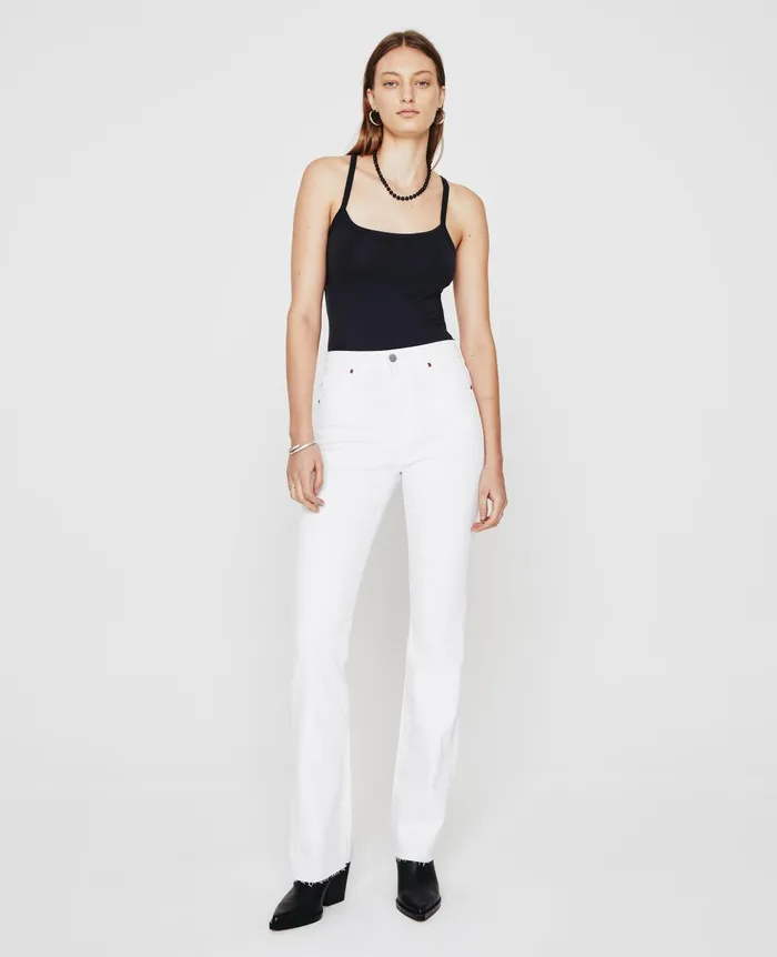 Alexxis Boot Authentic White Women AG Jeans Denim