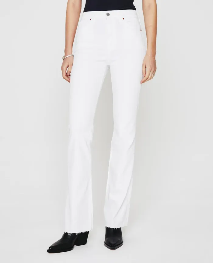 Alexxis Boot Authentic White Women AG Jeans Denim Alexxis Boot Authentic White Women AG Jeans Denim