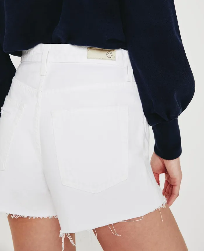 Alexxis Short Authentic White Destructed Women AG Jeans Skirts and Shorts Alexxis Short Authentic White Destructed Women AG Jeans Skirts and Shorts