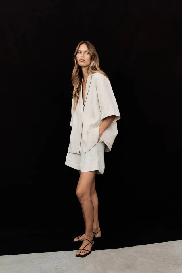 ALONDRA NATURAL LINEN SHORT Women DISSH Shorts