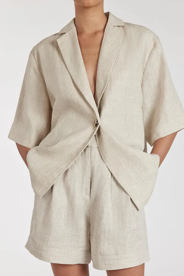 ALONDRA NATURAL LINEN SHORT Women DISSH Shorts