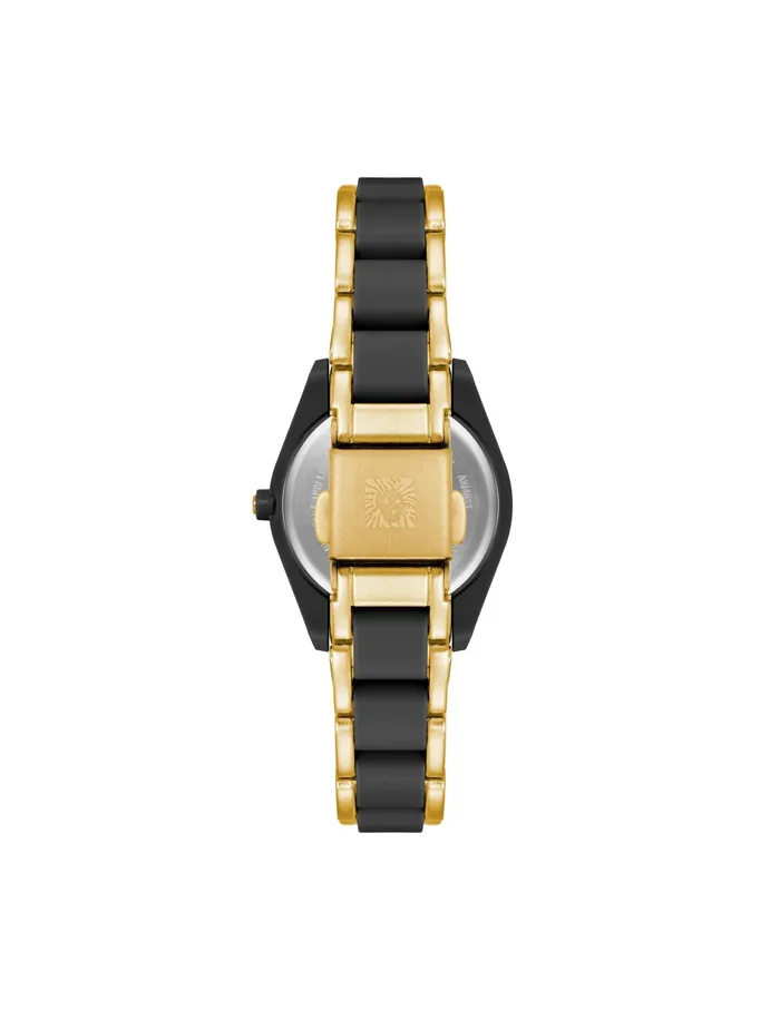 Anne Klein Consider It Recycled Ocean Plastic Bracelet Watch Black Women Watches 038 Jewelry